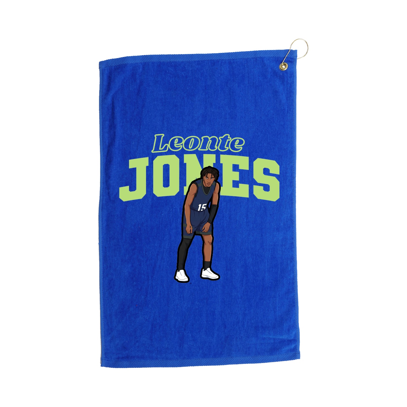 Golf Towel — Name Arch in Royal