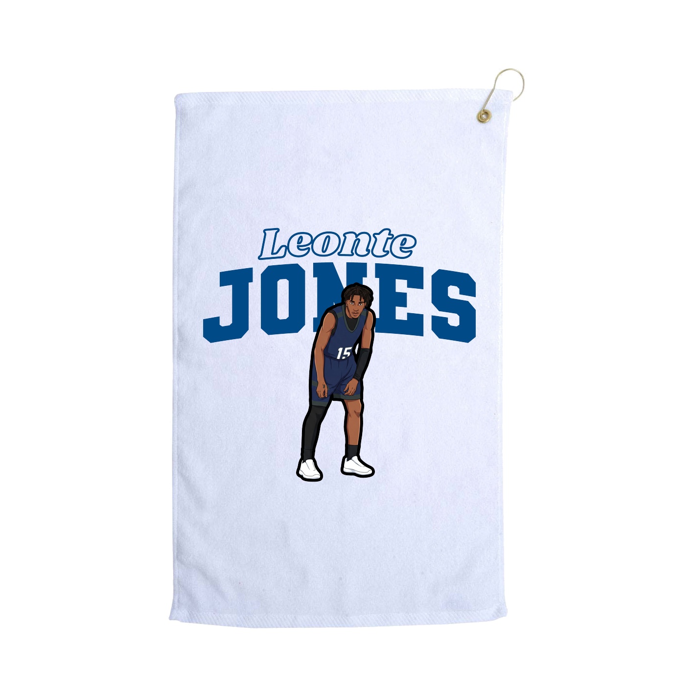 Golf Towel — Name Arch in White