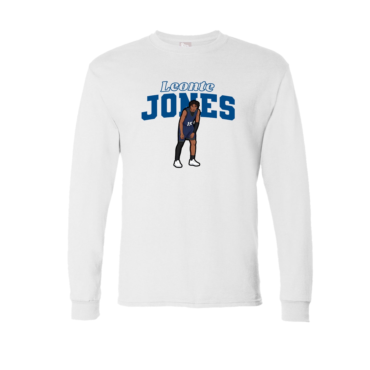 Long Sleeve Tee — Name Arch in White