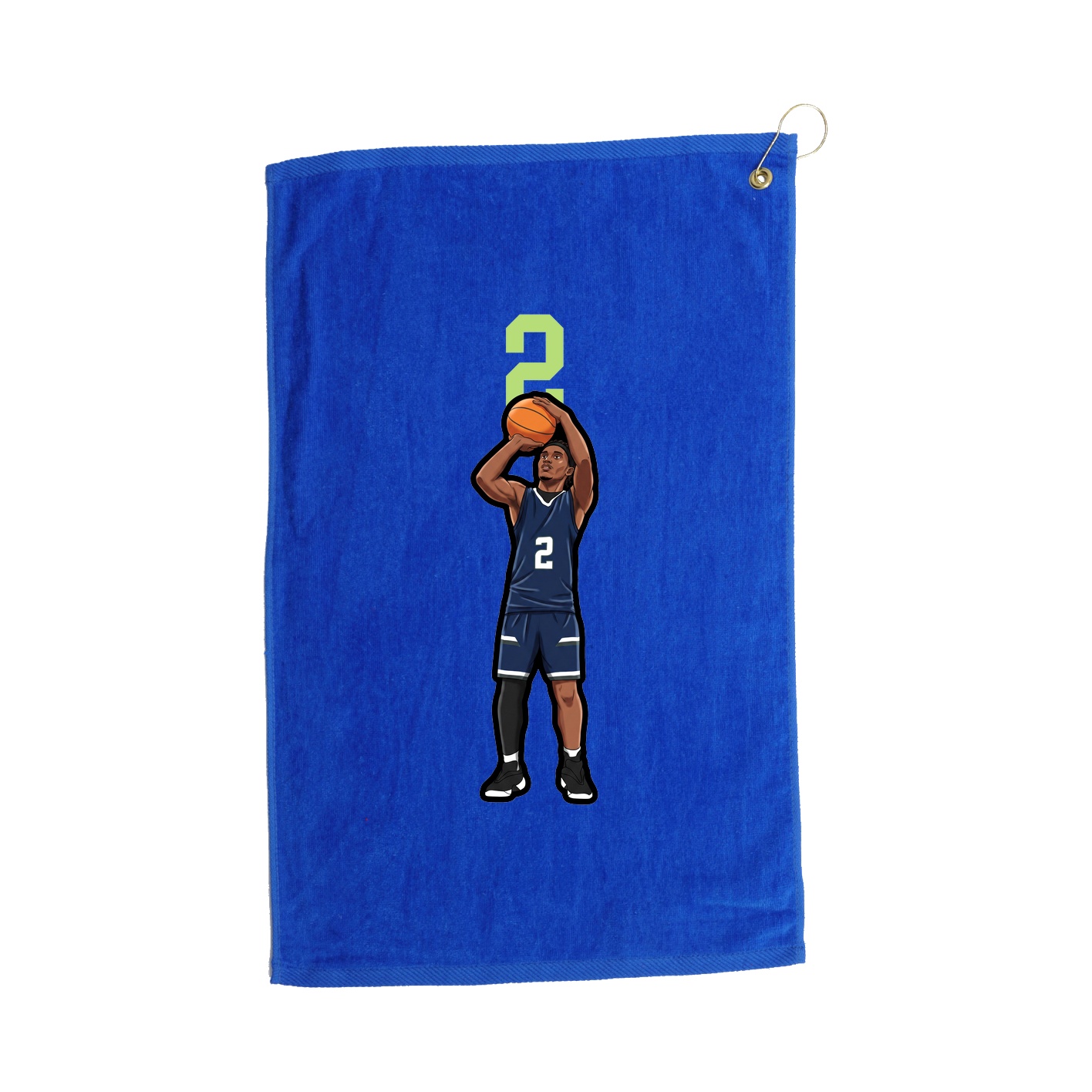 Golf Towel — Number Top in Royal