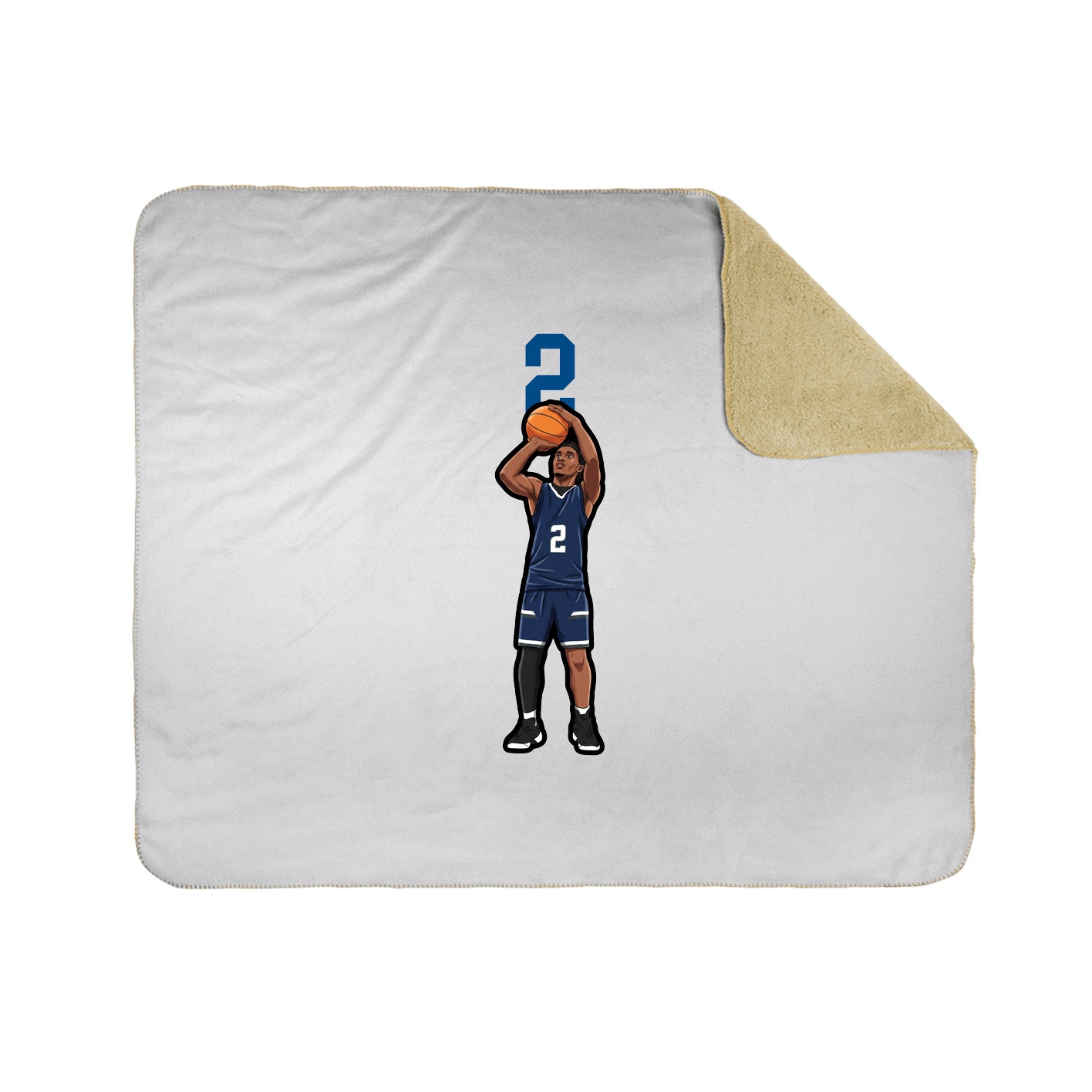 Throw Blanket — Number Top in White