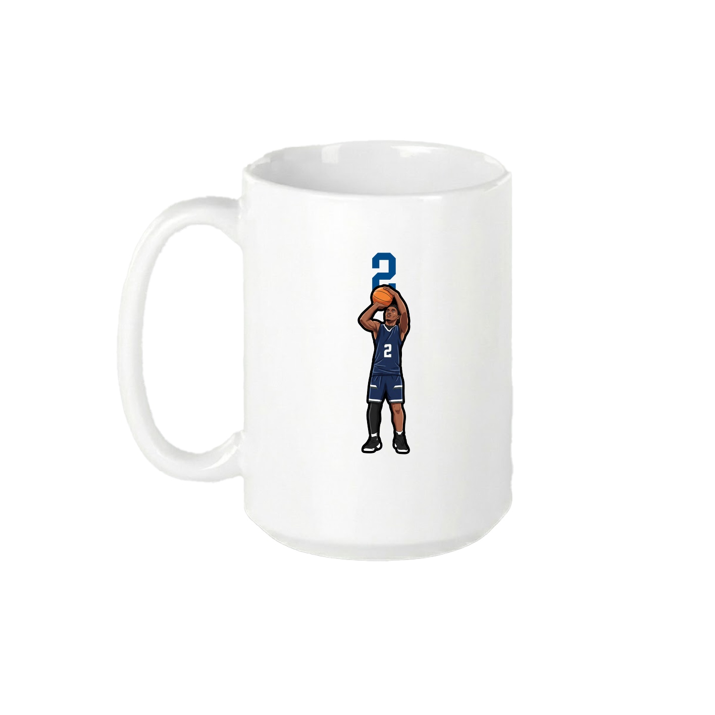15oz Coffee Mug — Number Top in White