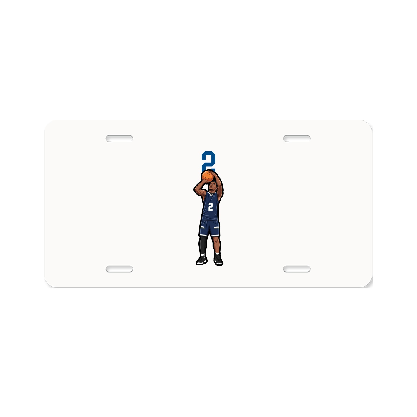 License Plate — Number Top in Classic