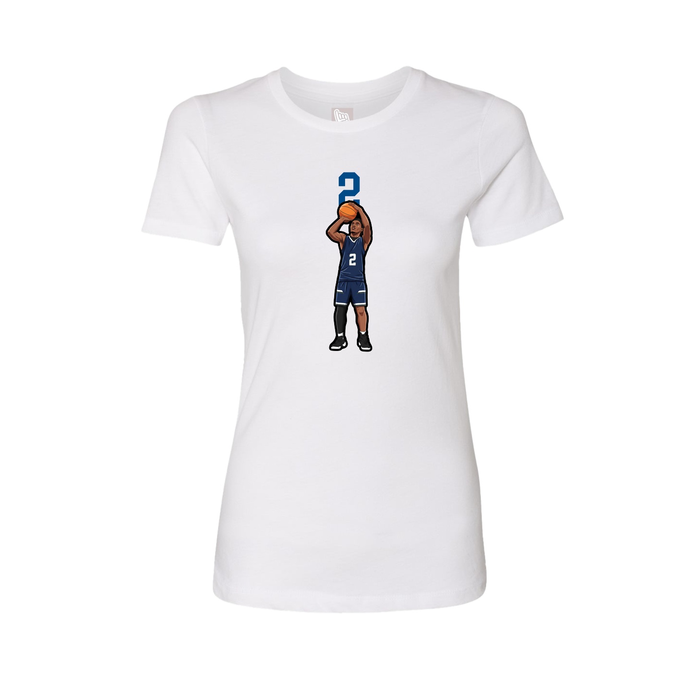 Womens Tee — Number Top in White