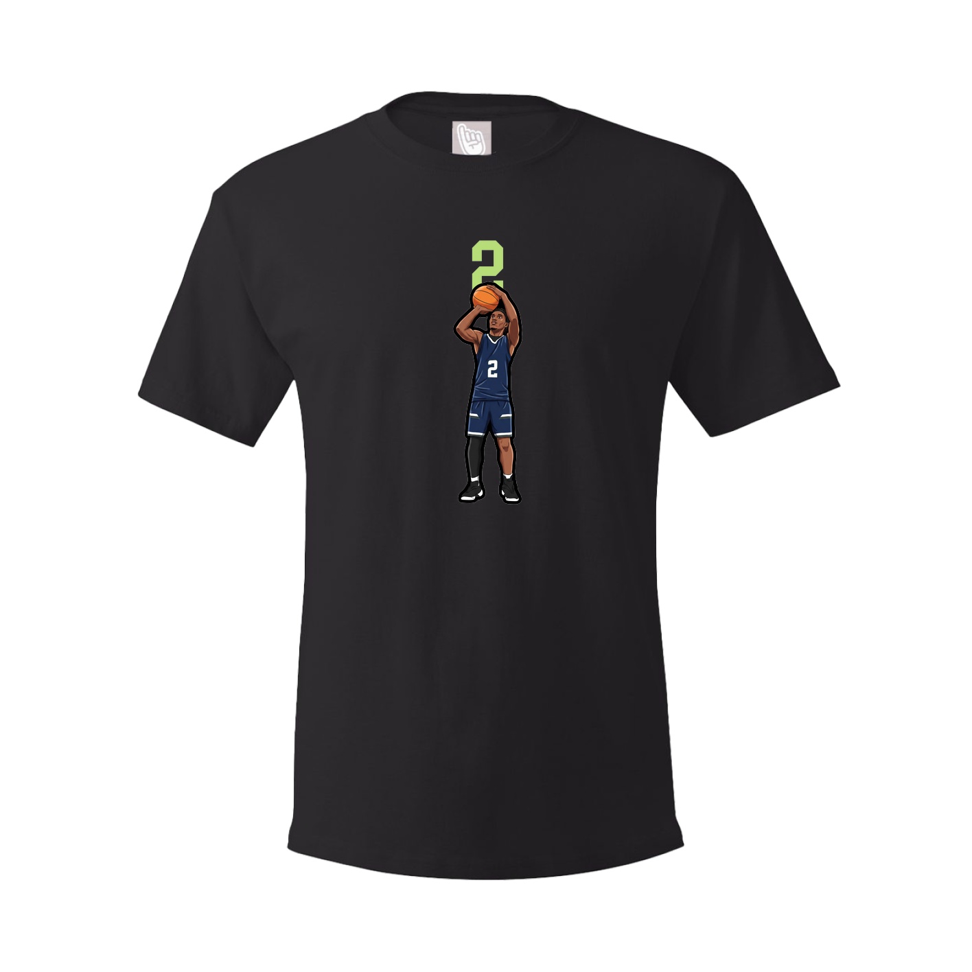 Youth Tee — Number Top in Black