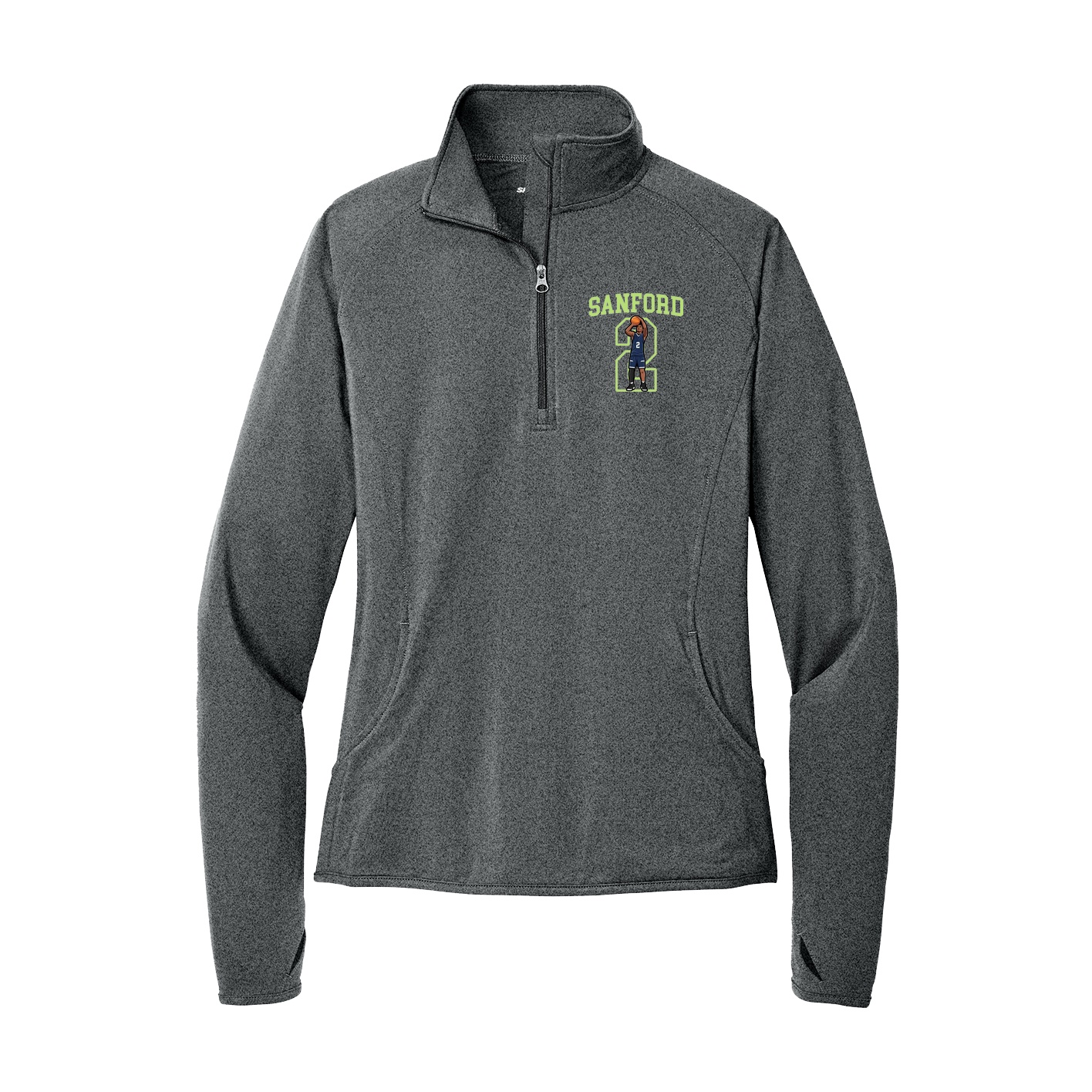 Women's Q-Zip Pullover — Shirsey in Grey