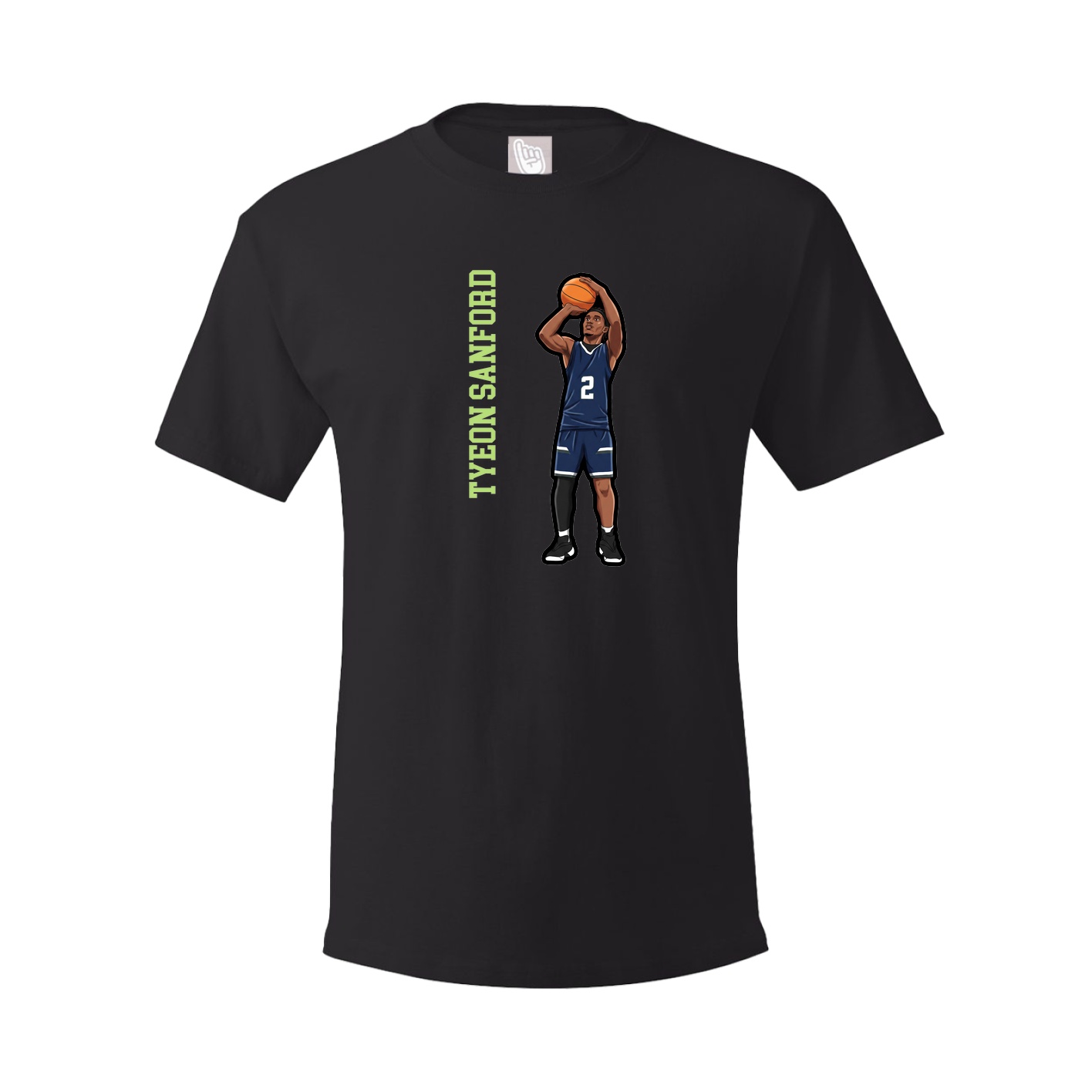 Tee — Name Vertical in Black