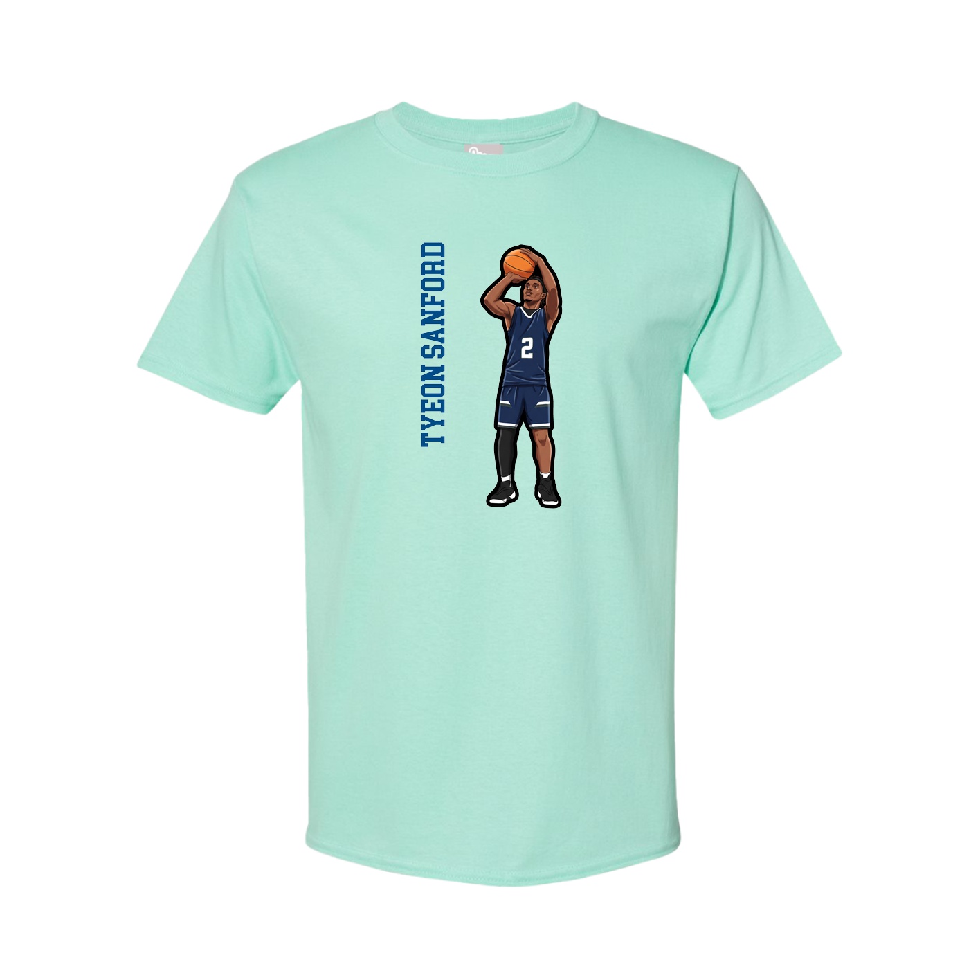 Tee — Name Vertical in Green