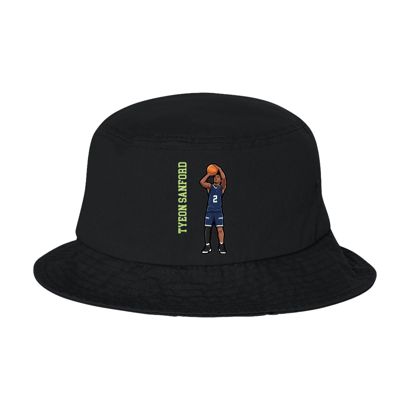 Bucket Cap — Name Vertical in Black