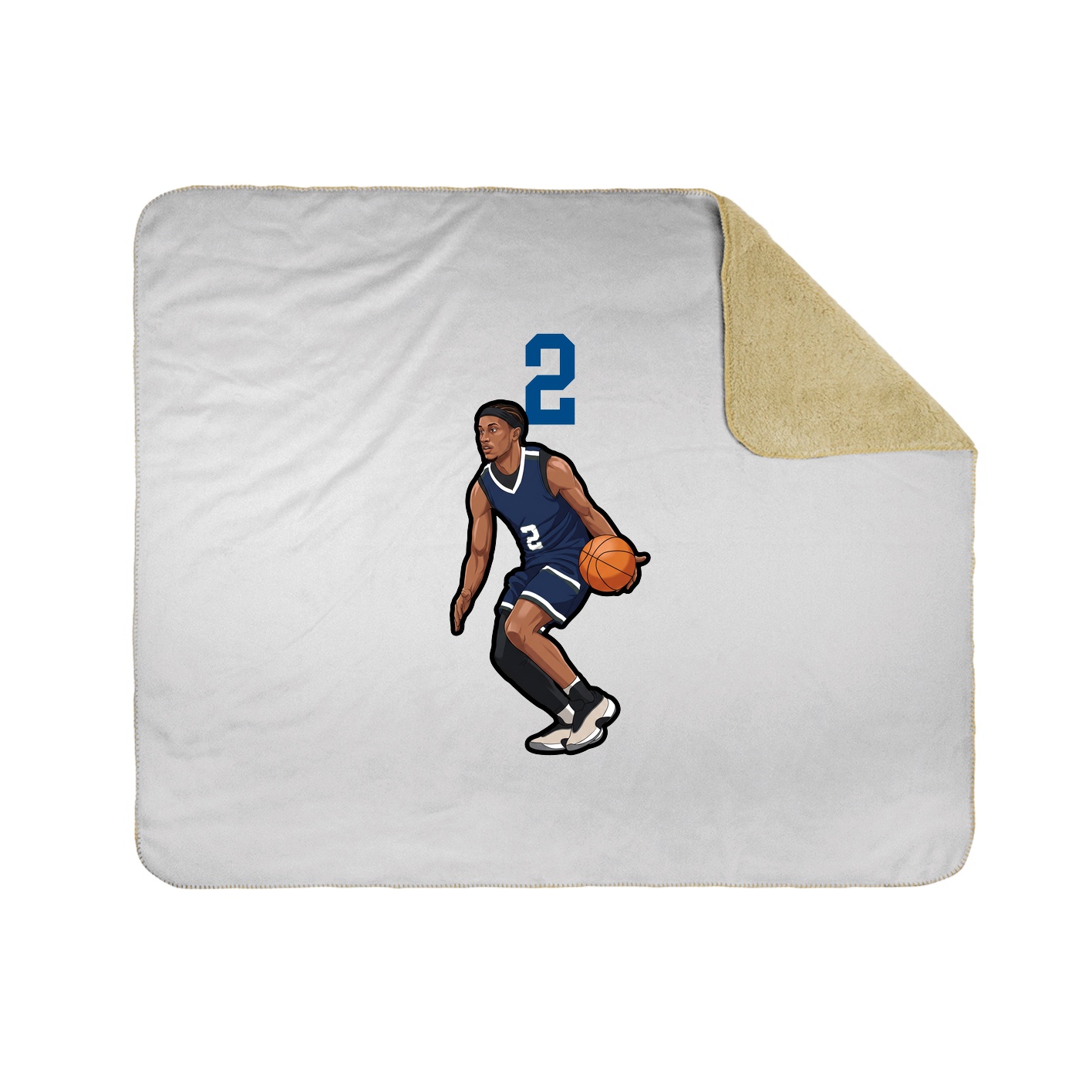 Throw Blanket — Number Top in White