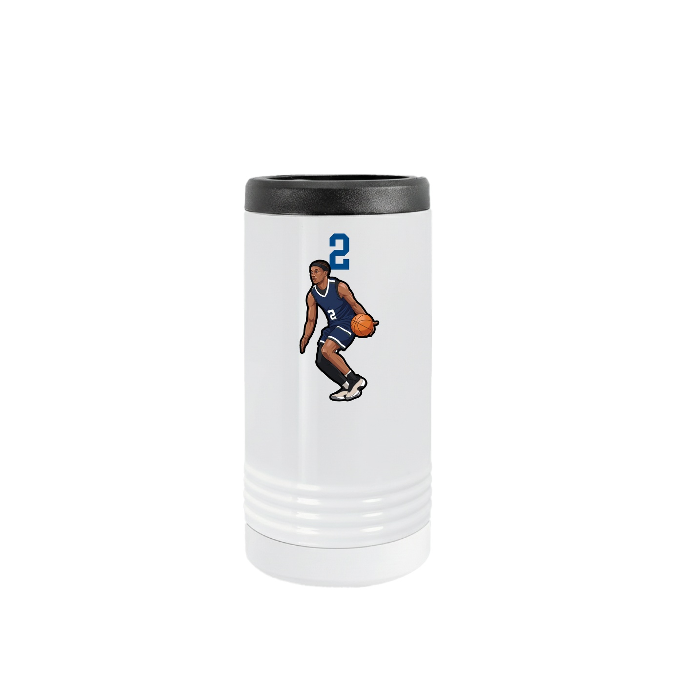 Slim Beverage Holder — Number Top in White