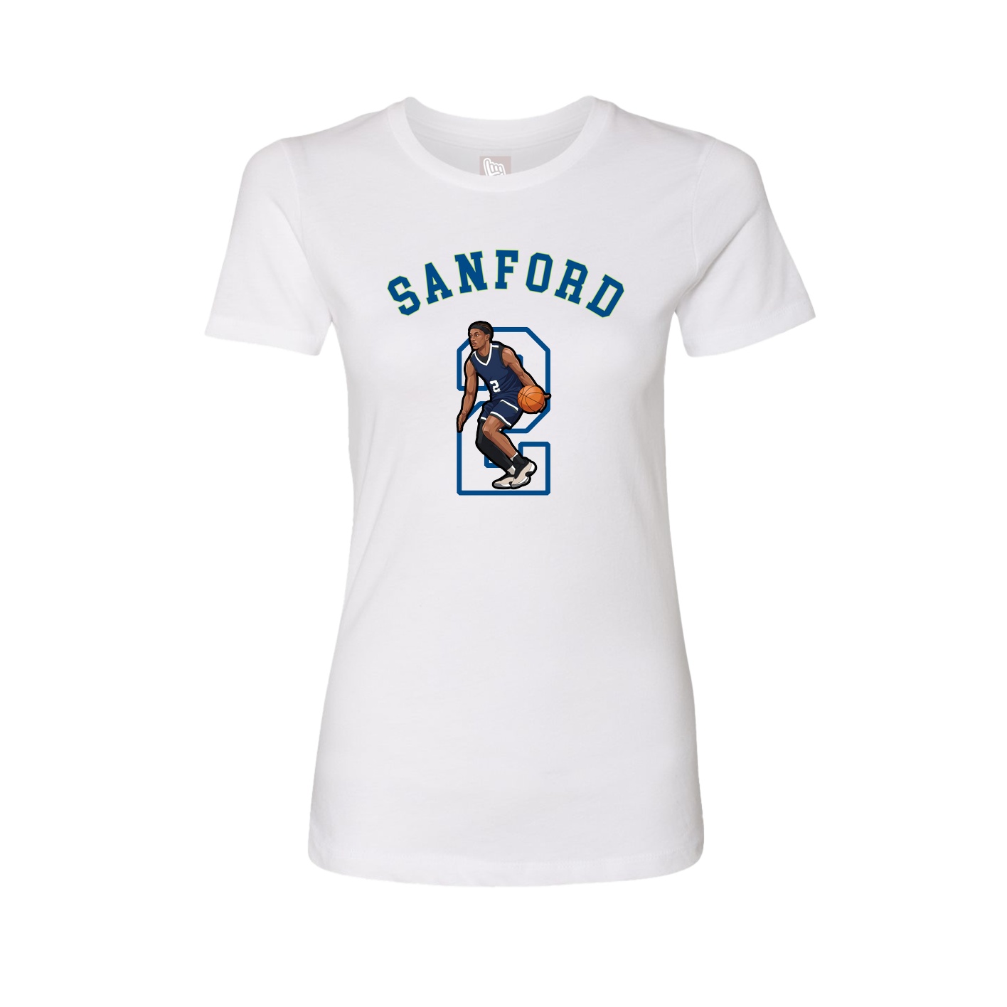 Fitted Women's Tee — Shirsey Arch in White