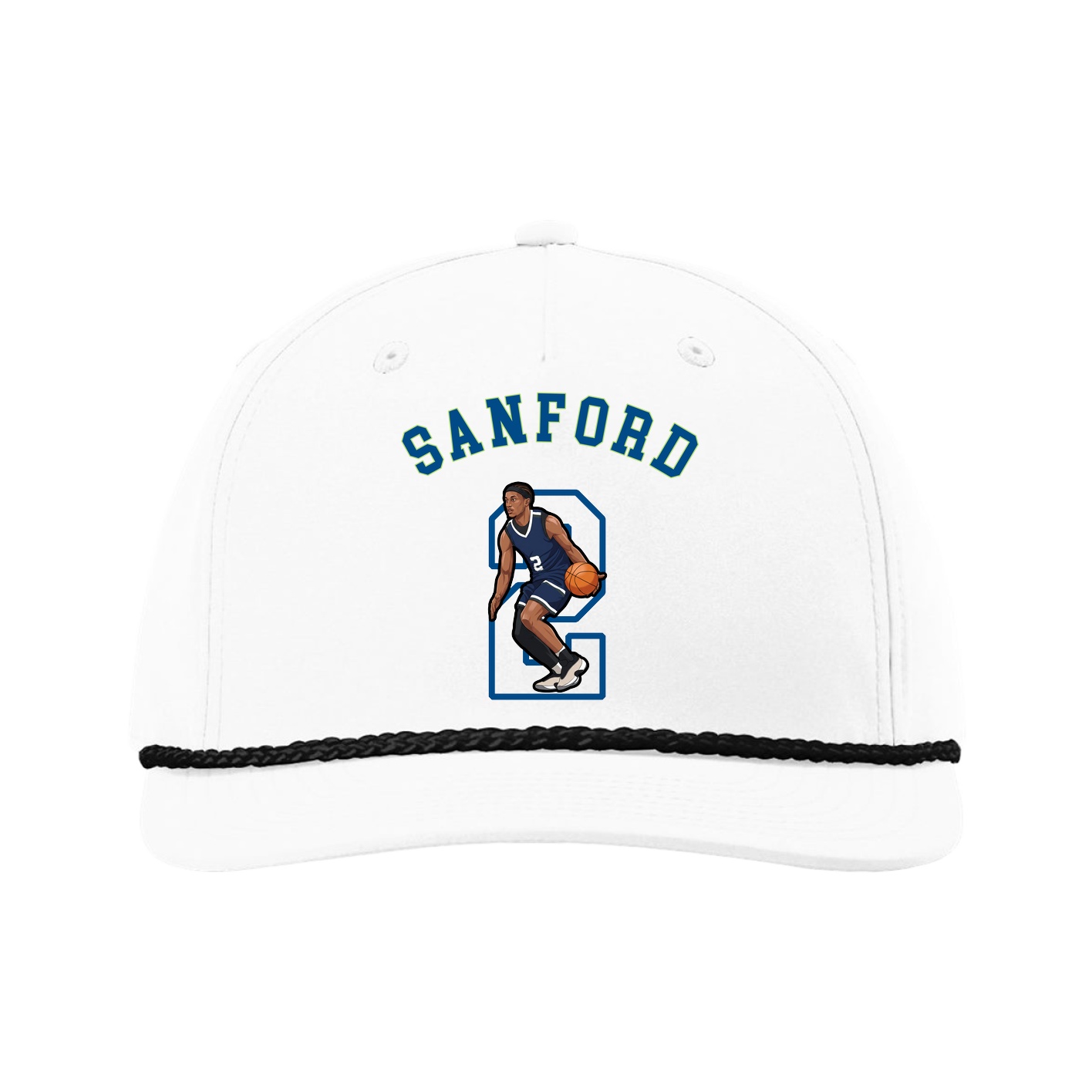 Five-Panel Classic Rope Cap — Shirsey Arch in White