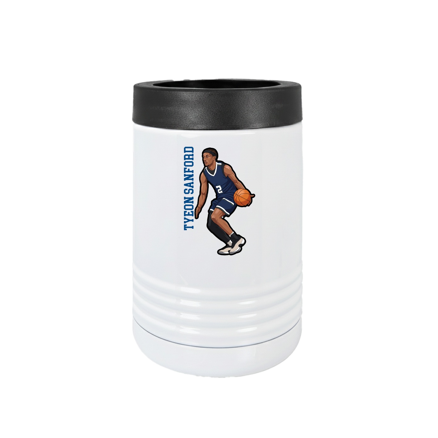 Beverage Holder — Name Vertical in White
