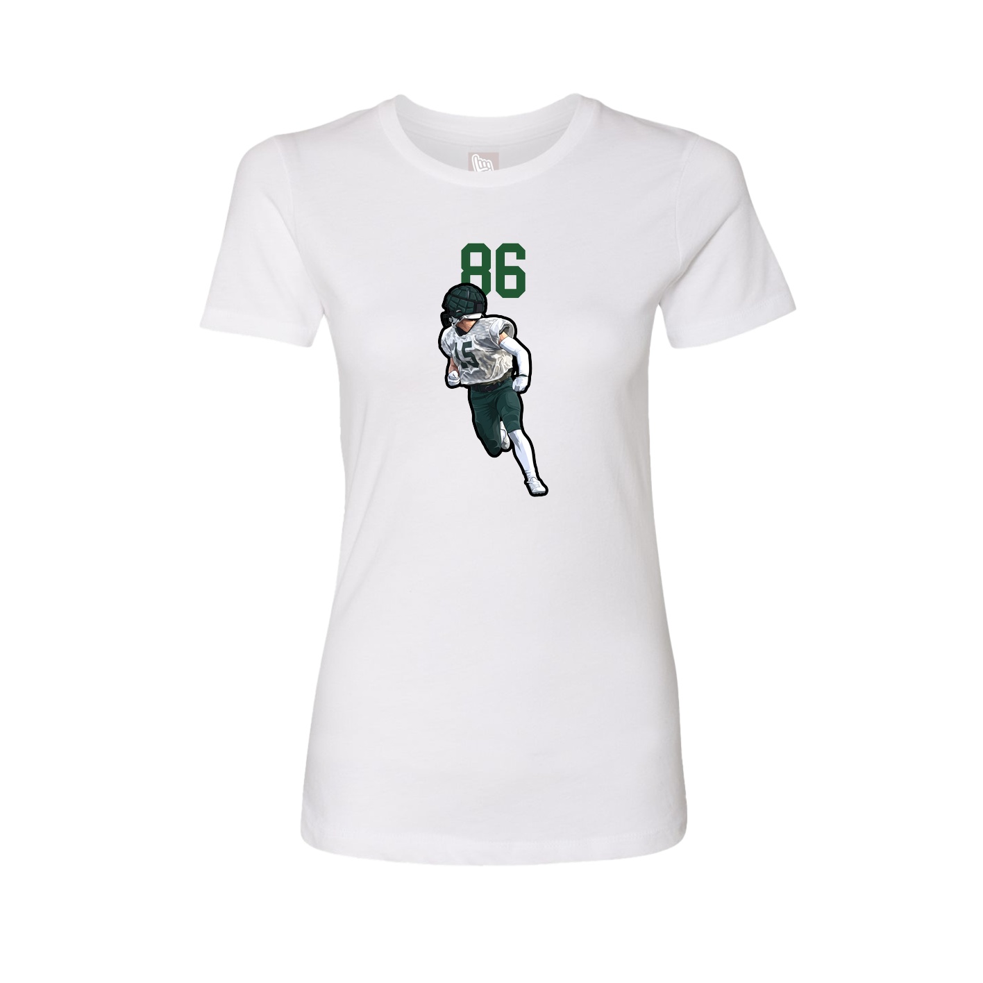 Fitted Women's Tee — Number Top in White