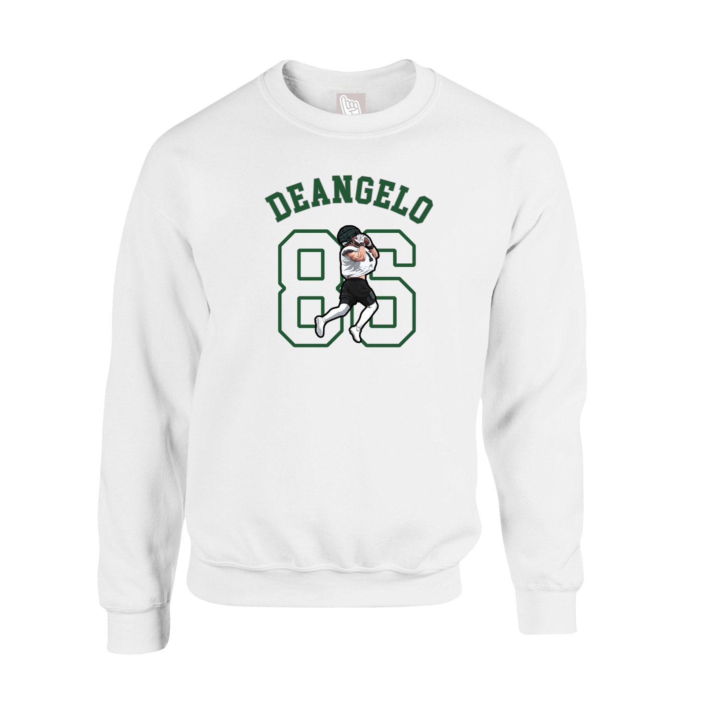 Fleece Crew — Shirsey Arch in White