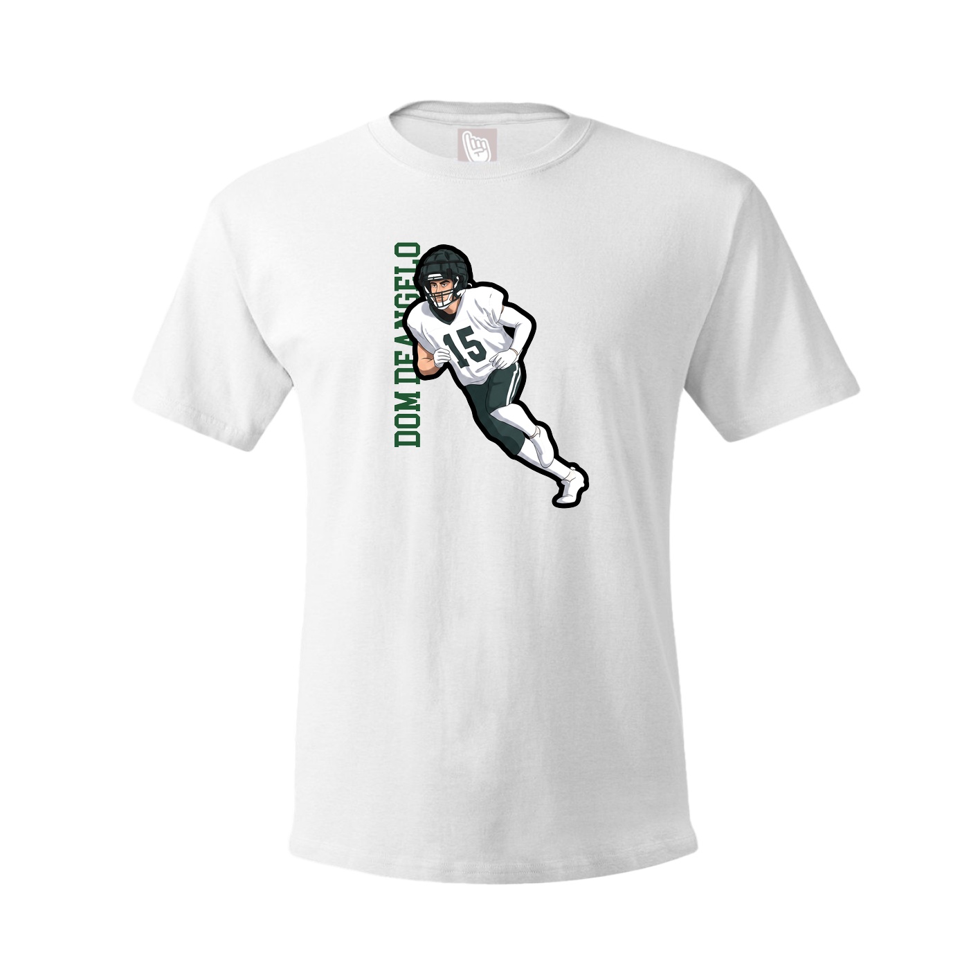Tee — Name Vertical in White