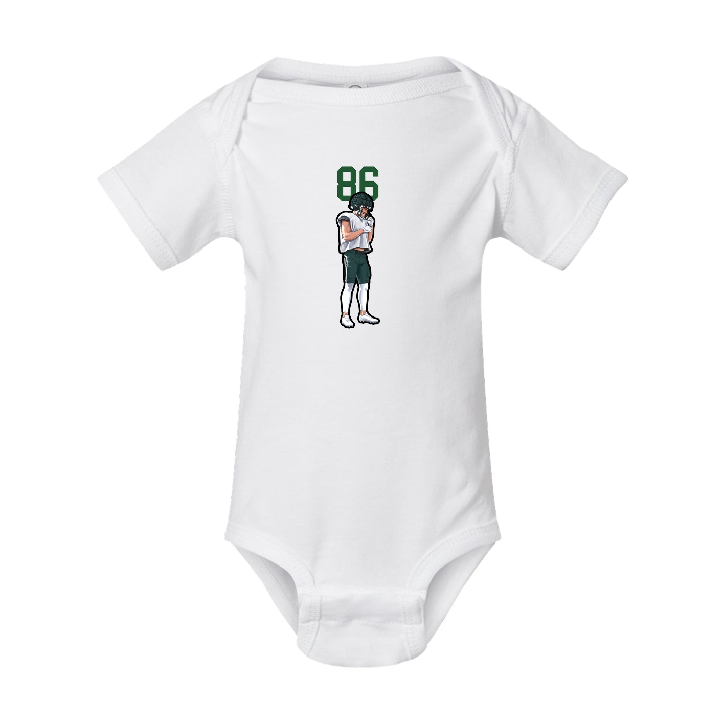 Baby Onesie — Number Top in White
