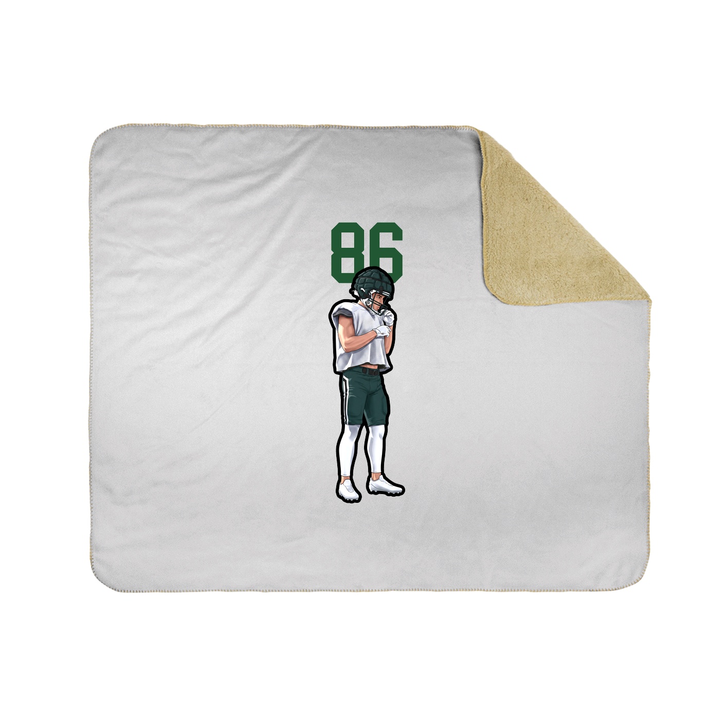 Throw Blanket — Number Top in White