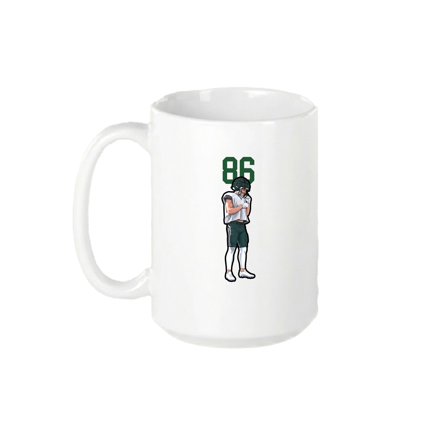 15oz Coffee Mug — Number Top in White