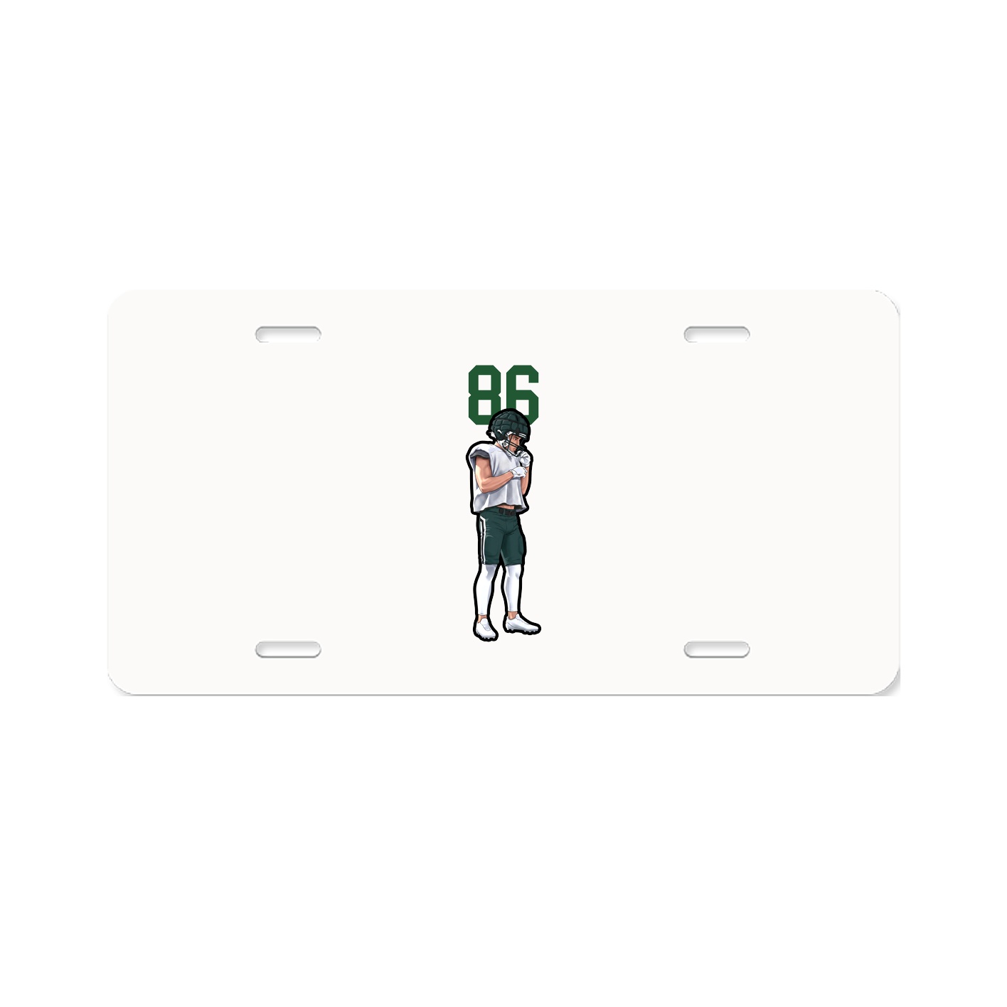 License Plate — Number Top in Classic