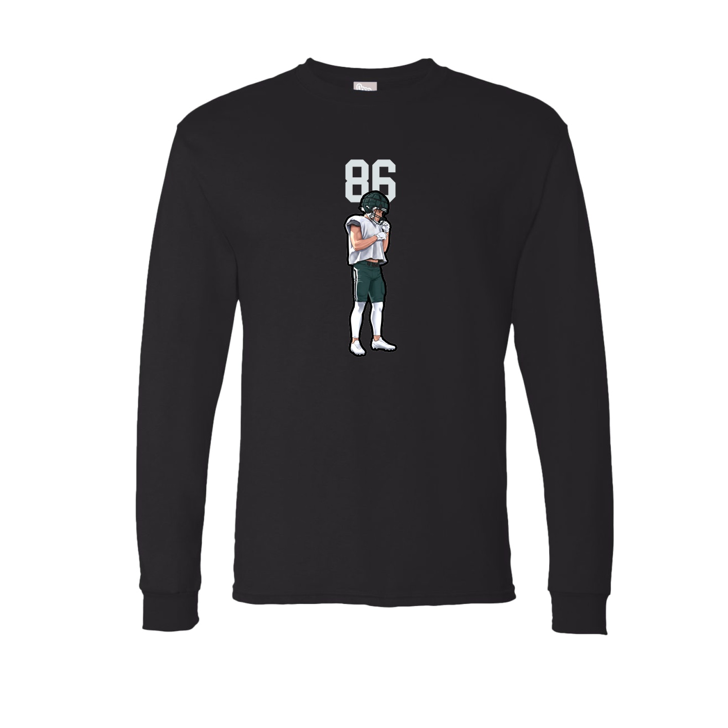 Long Sleeve Tee — Number Top in Black