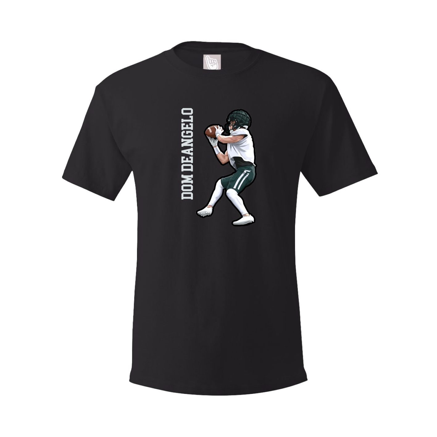Youth Tee — Name Vertical in Black