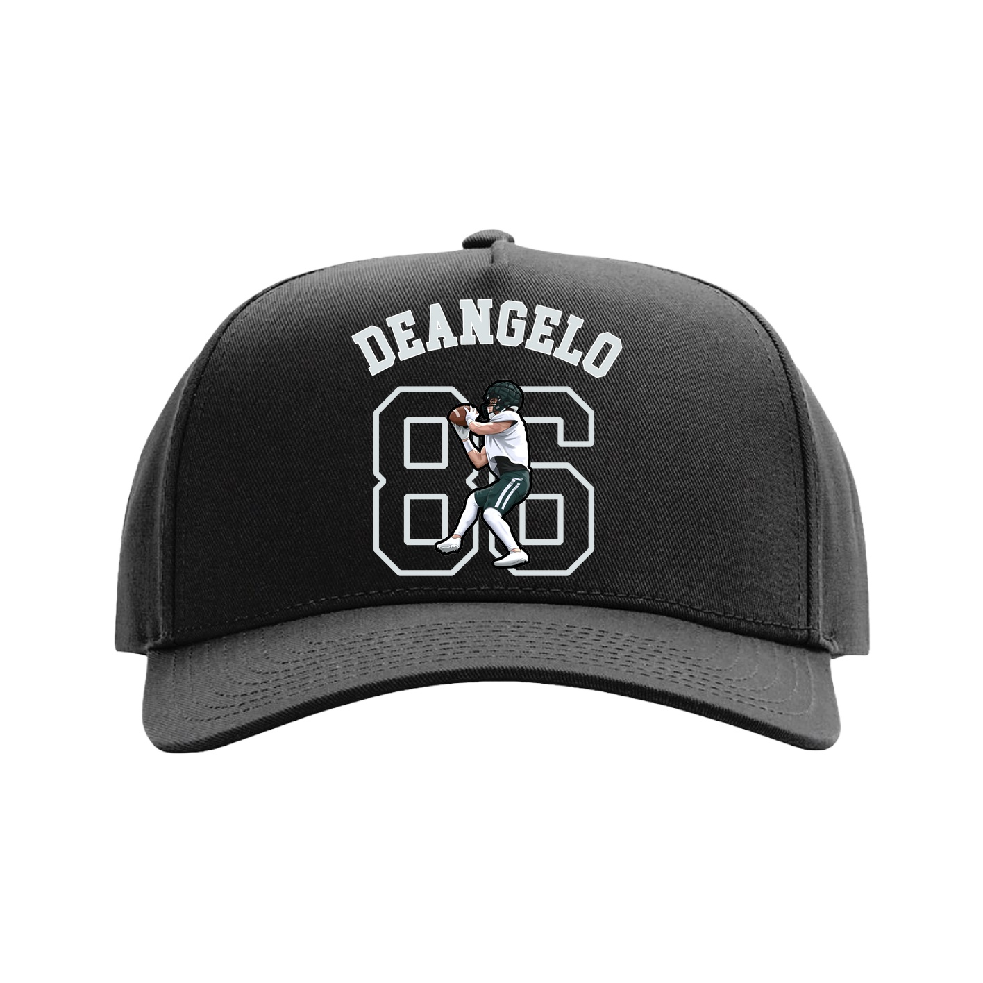 Full Fabric Five-Panel Champ Cap — Shirsey Arch in Black