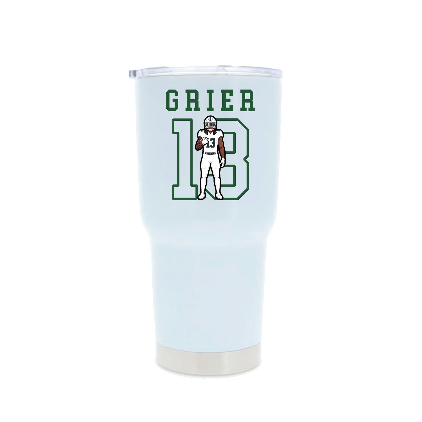 30oz Stainless Steel Tumbler — Shirsey in White