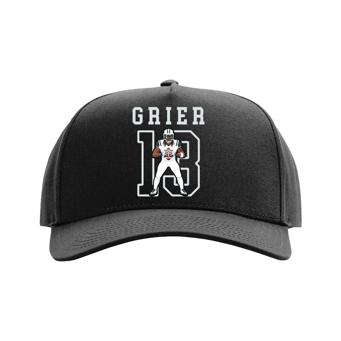 Full Fabric Five-Panel Champ Cap — Shirsey in Black