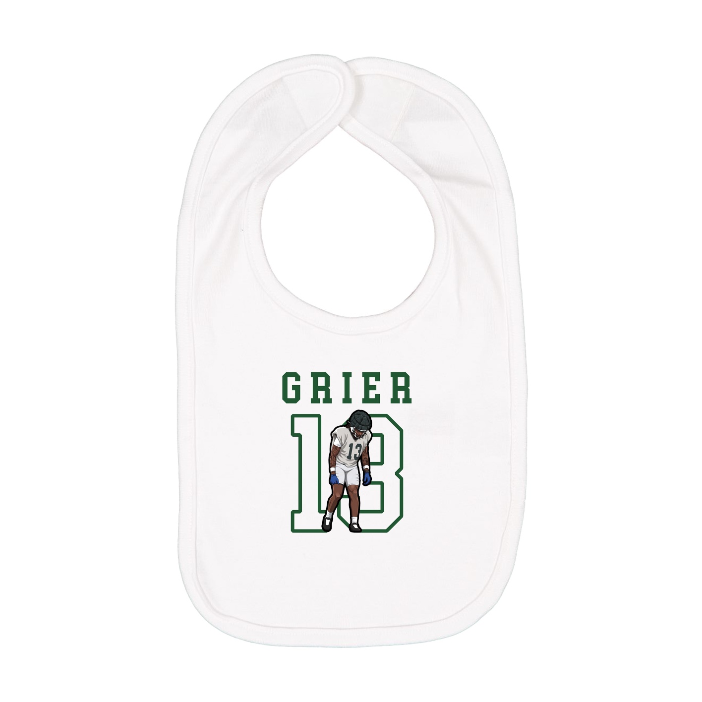 Infant Bib — Shirsey in White