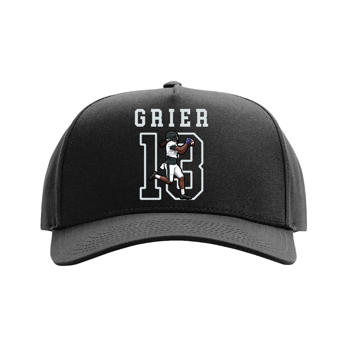 Full Fabric Five-Panel Champ Cap — Shirsey in Black