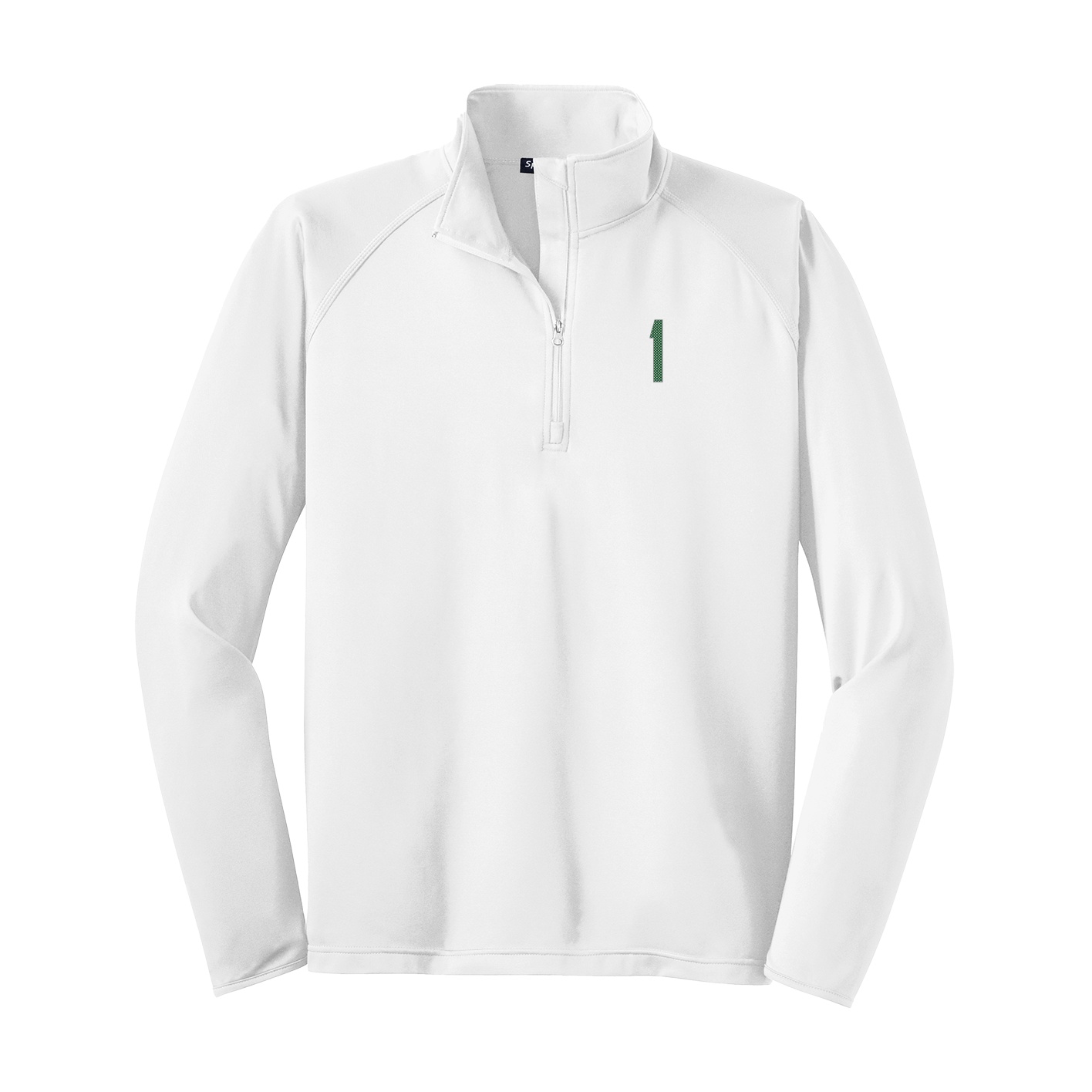 Q-Zip Pullover — Front Shirsy in White