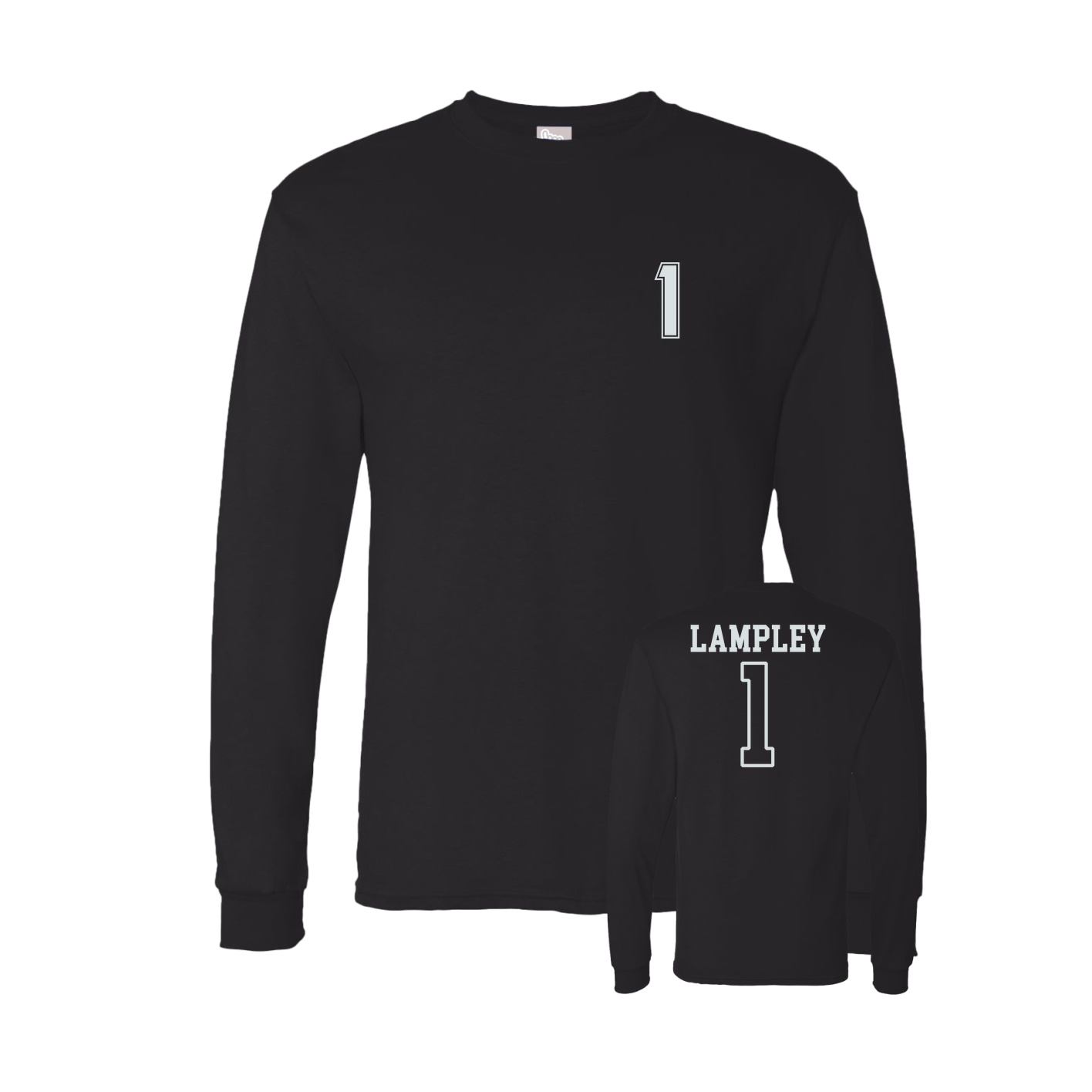 Long Sleeve Tee — Chest Back in Black
