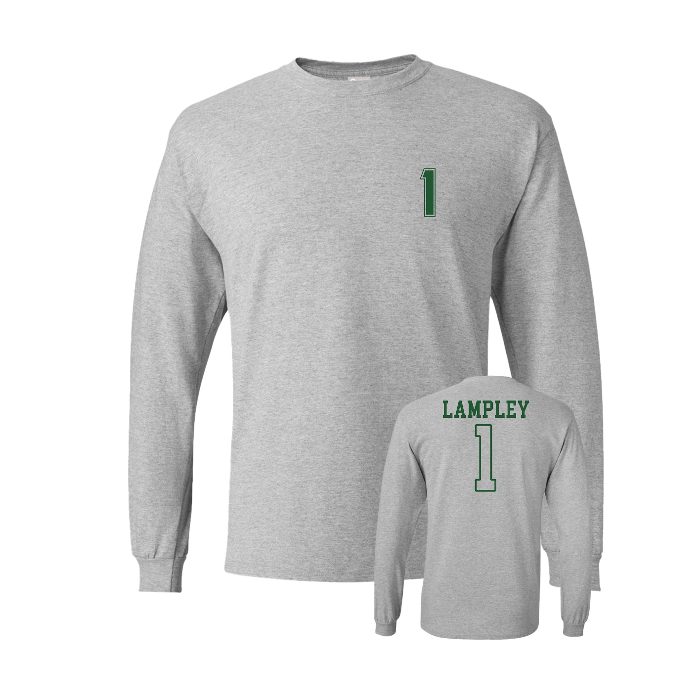 Long Sleeve Tee — Chest Back in Grey