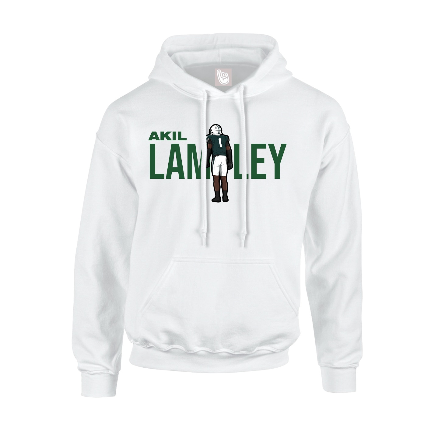 Youth Hoodie — Player Name in White