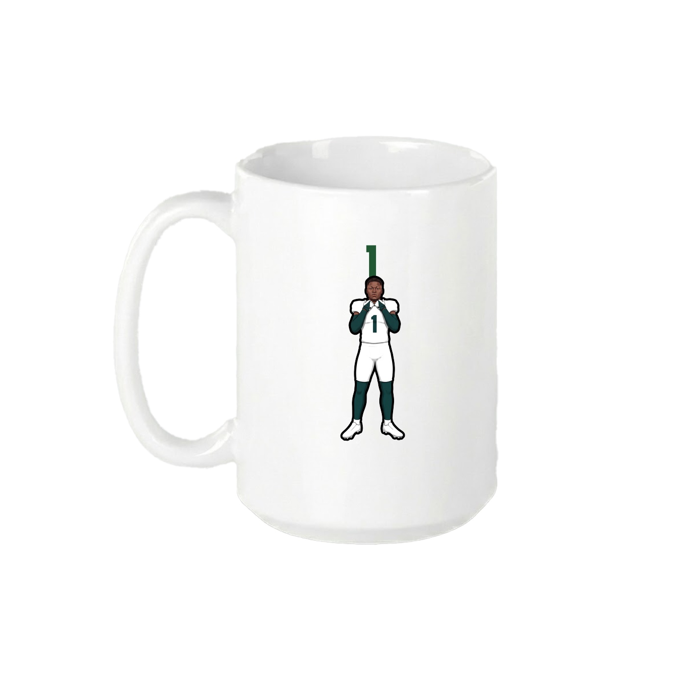 15oz Coffee Mug — Number Top in White