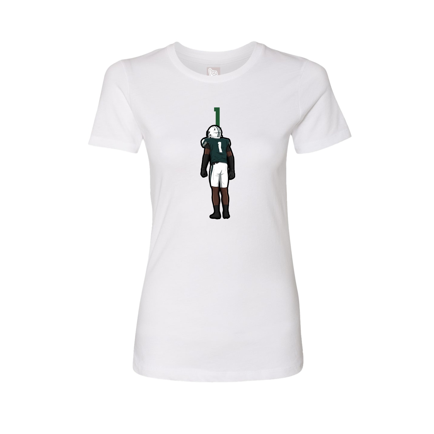 Fitted Women's Tee — Number Top in White