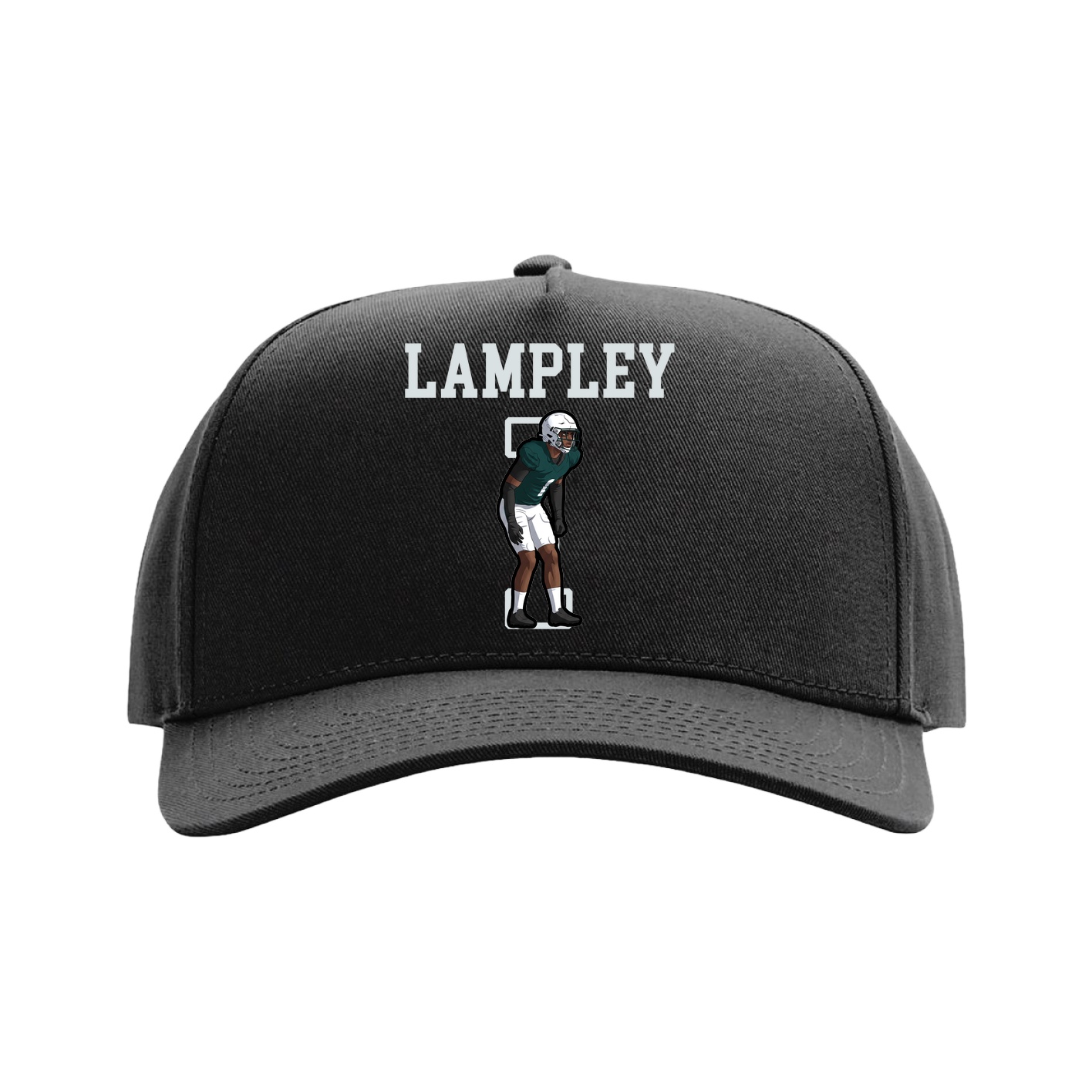 Full Fabric Five-Panel Champ Cap — Shirsey in Black