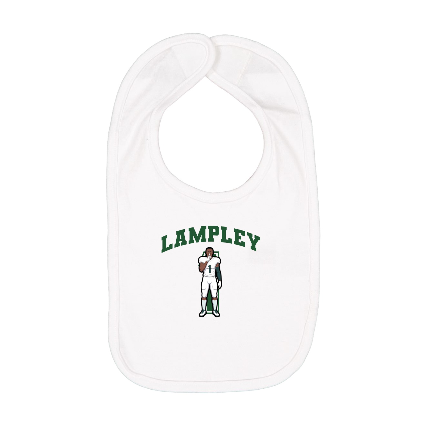 Infant Bib — Number in White