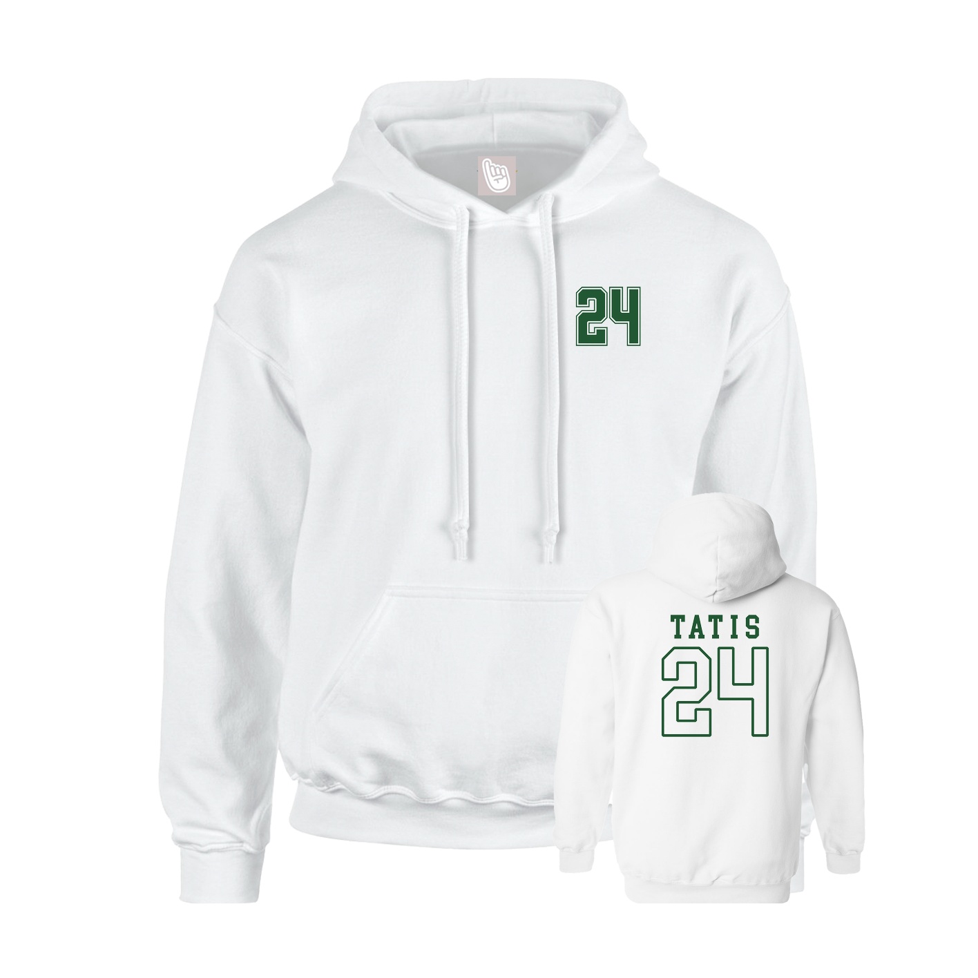 Hoodie — Chest Back in White