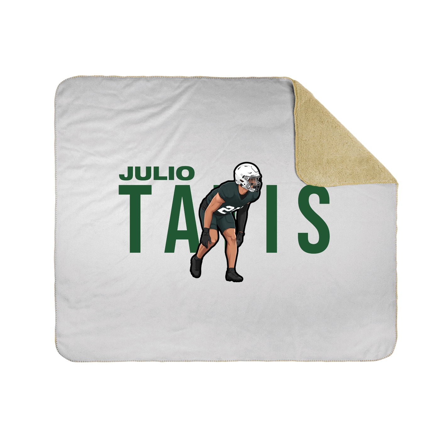 Throw Blanket — Player Name in White