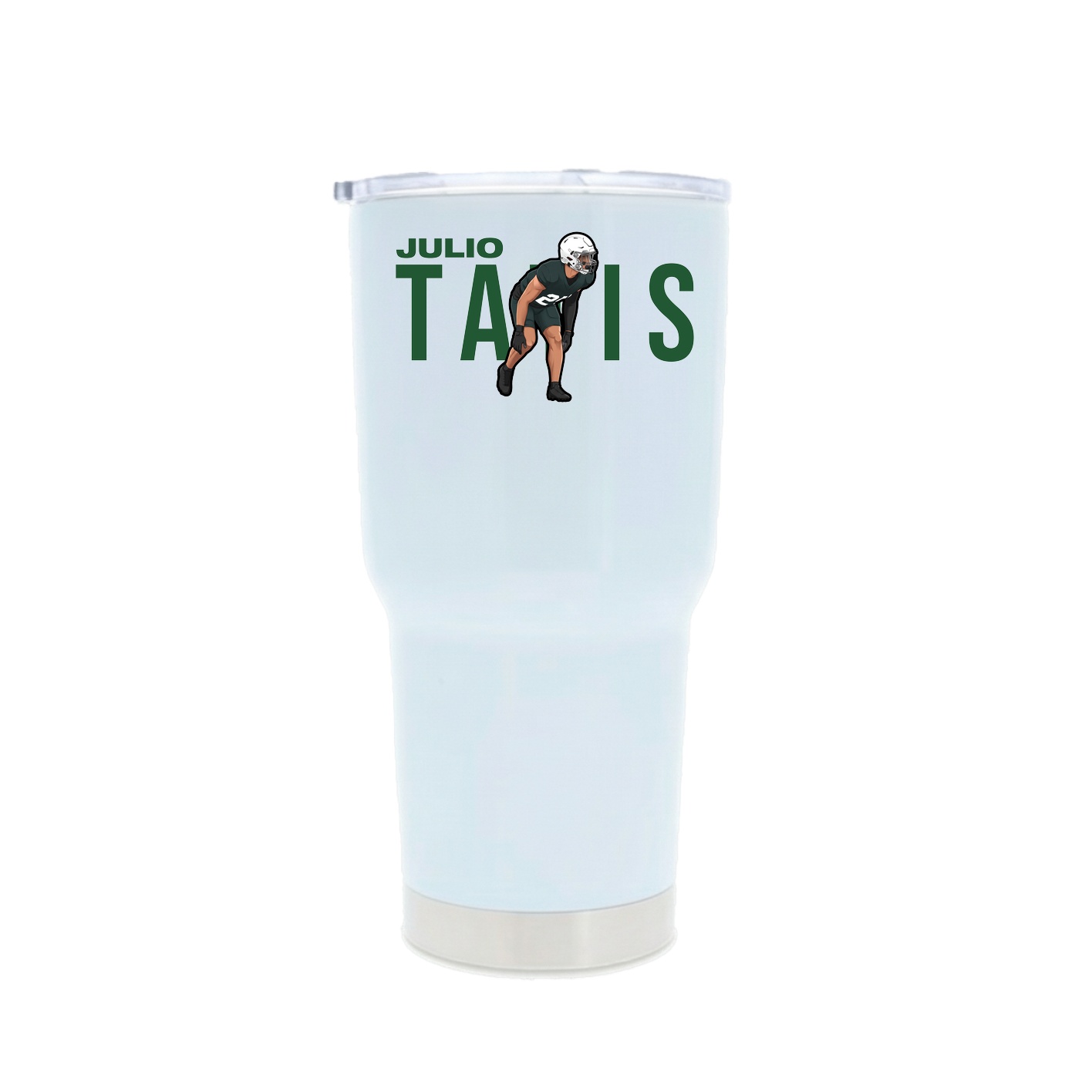 30oz Stainless Steel Tumbler — Player Name in White