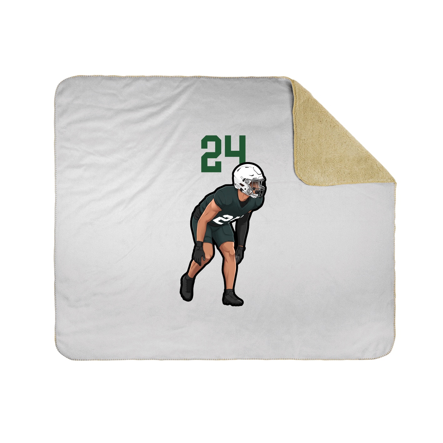 Throw Blanket — Number Top in White