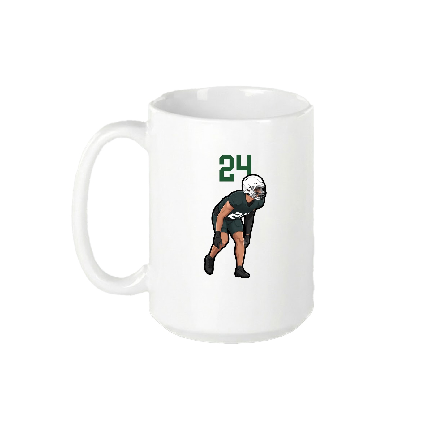 15oz Coffee Mug — Number Top in White