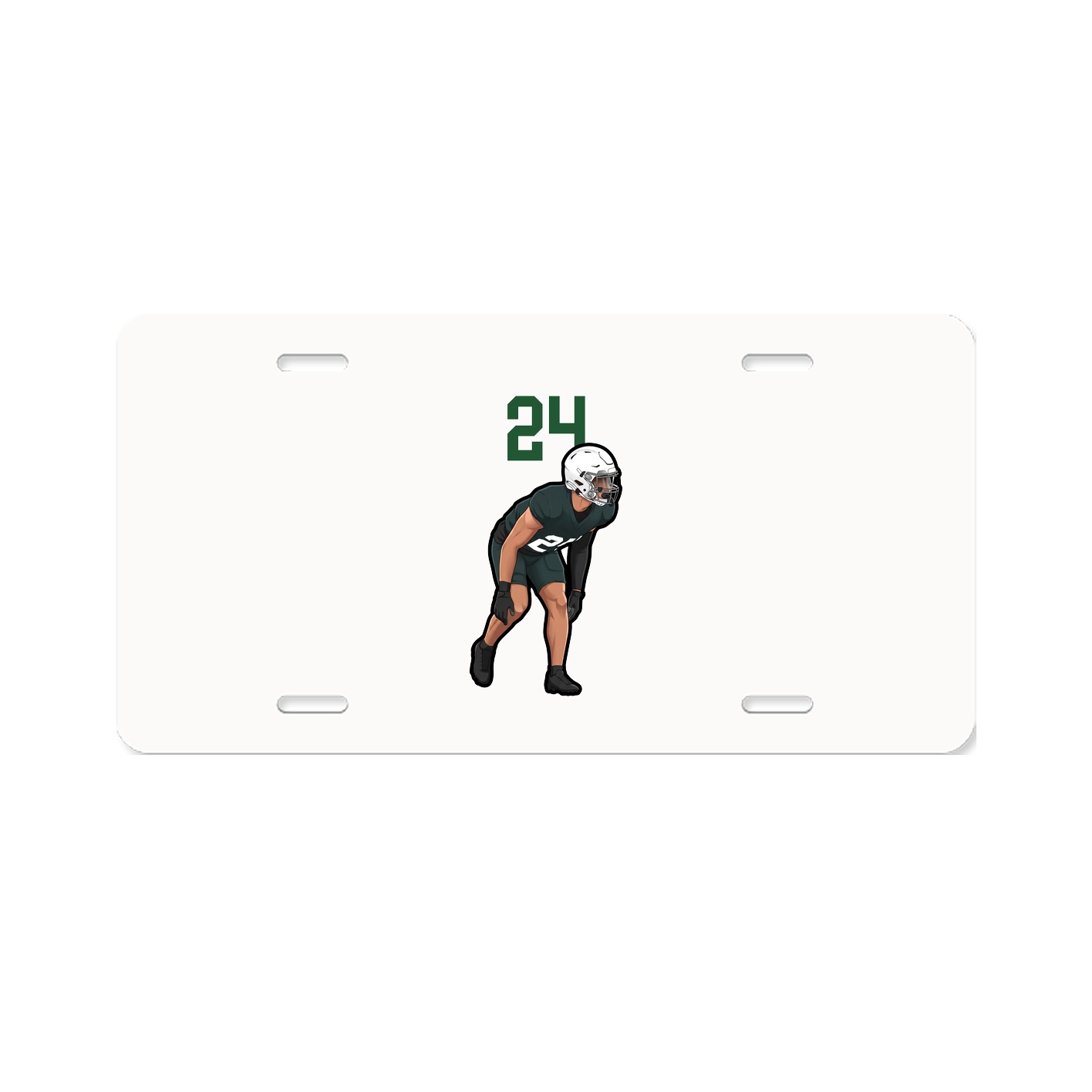 License Plate — Number Top in Classic