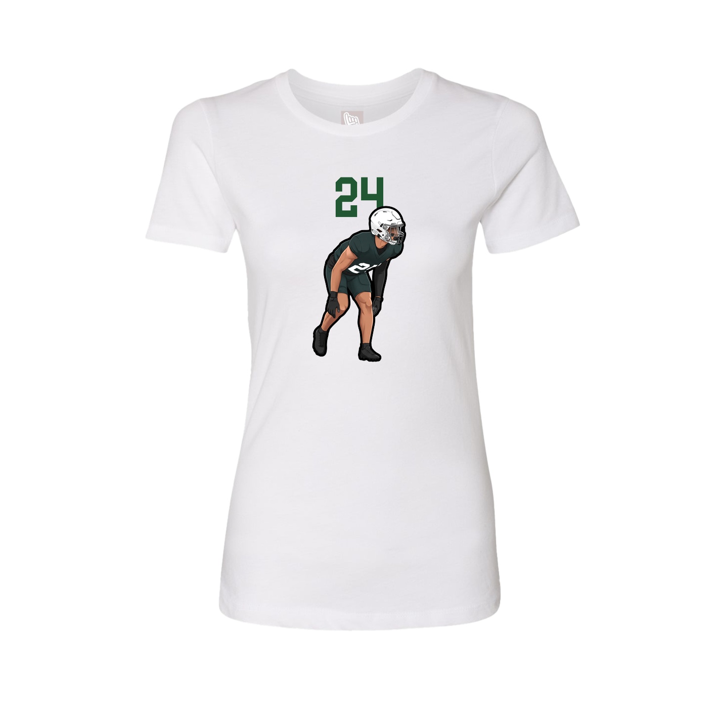 Fitted Women's Tee — Number Top in White