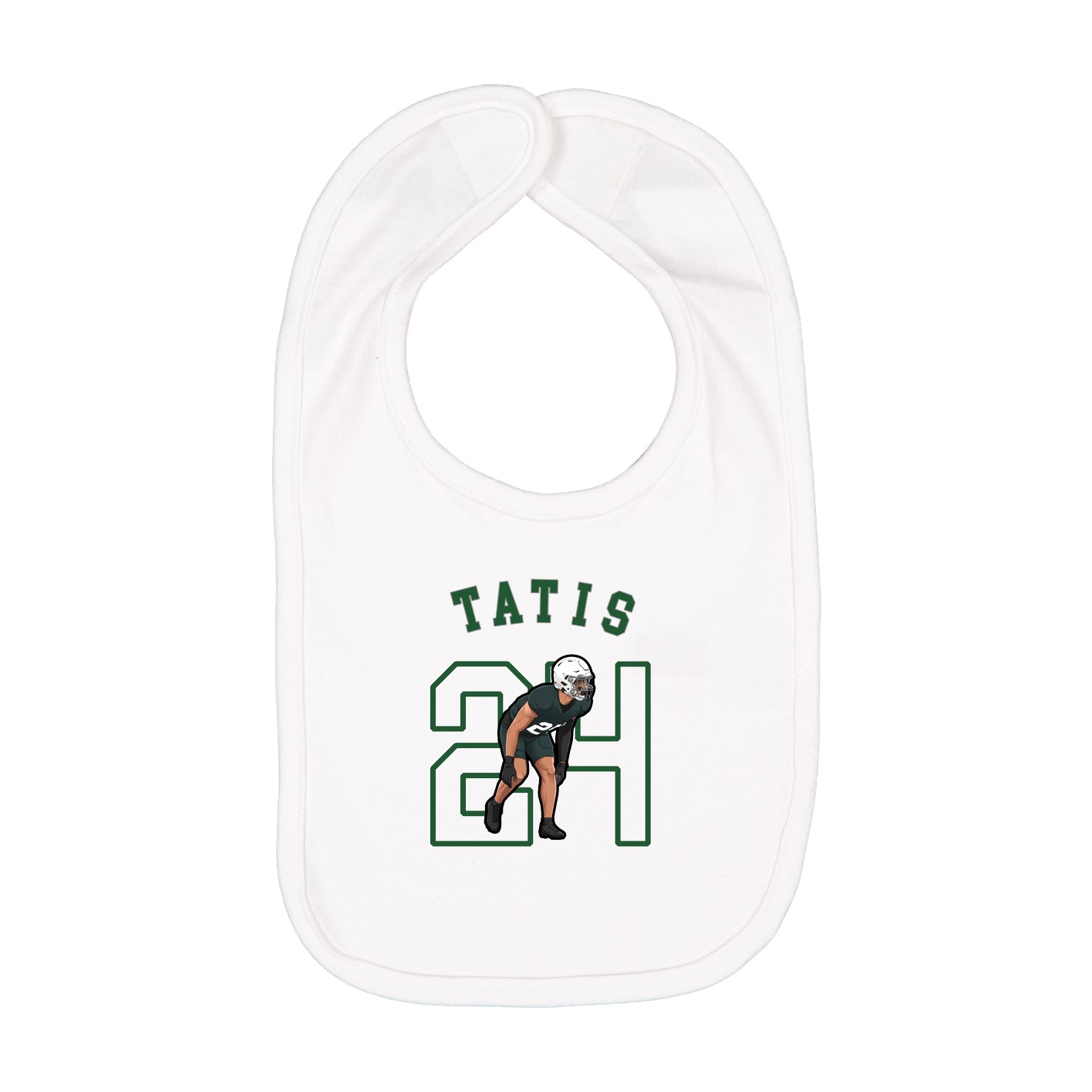 Infant Bib — Shirsey Arch in White