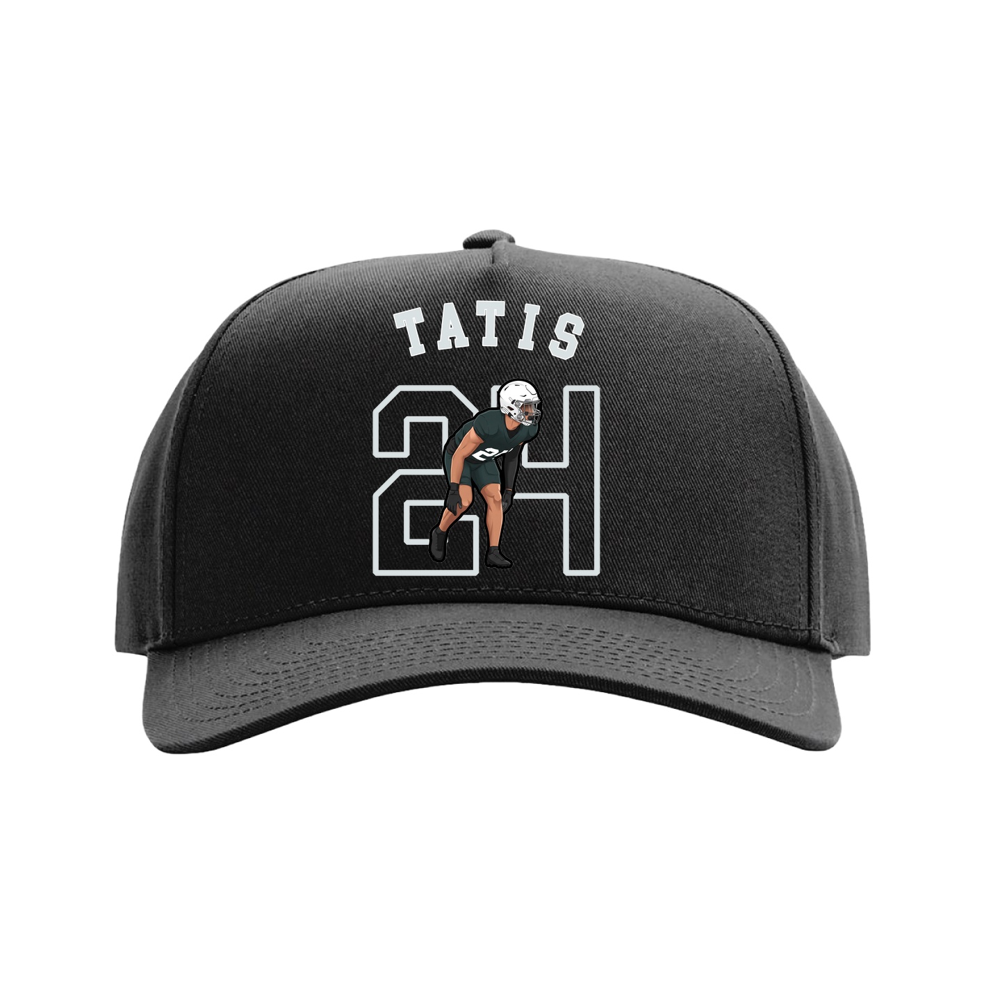 Full Fabric Five-Panel Champ Cap — Shirsey Arch in Black