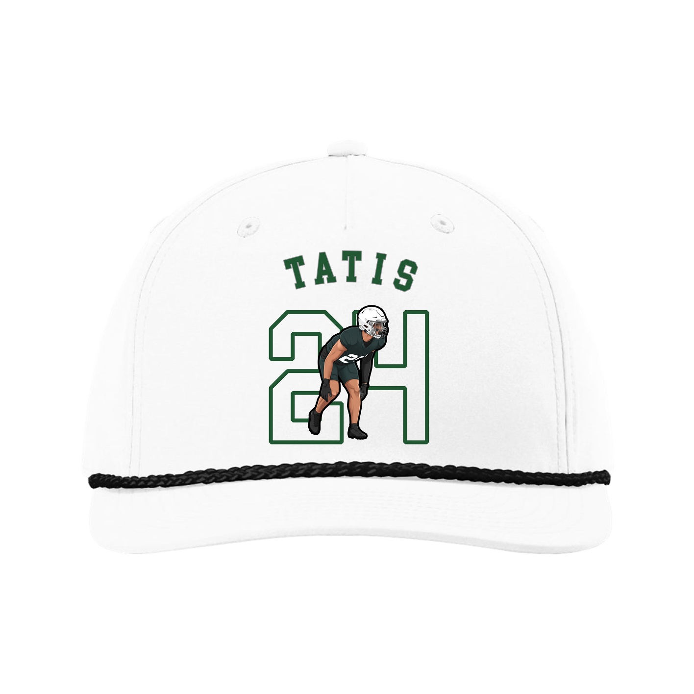 Five-Panel Classic Rope Cap — Shirsey Arch in White
